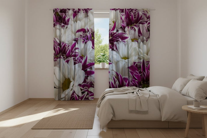 Užuolaidos su gėlėmis – Rudens chrizantemos