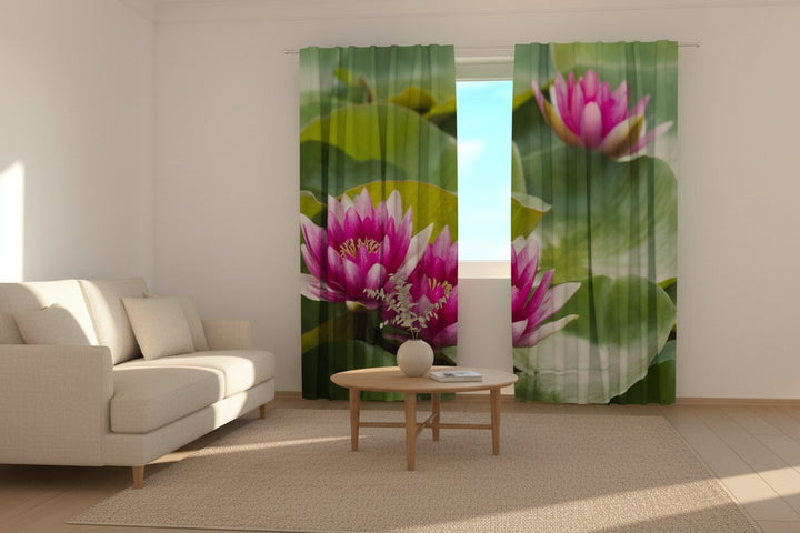 Užuolaidos su gėlėmis – Violetinė lelija