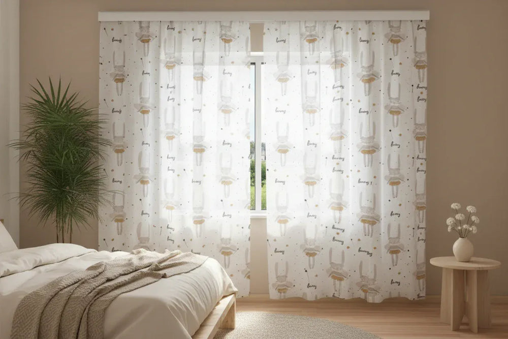 Aizkari bērnistabai -  Pasaku zaķis - pasūtīt pēc sava izmēra Tapetenshop.lv