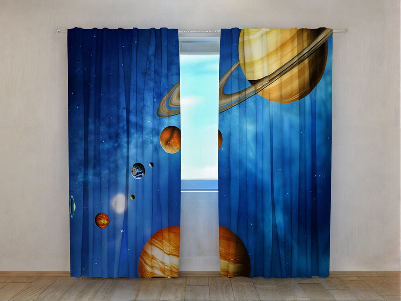 Curtains for nursery - Solar system Tapetenshop.lv