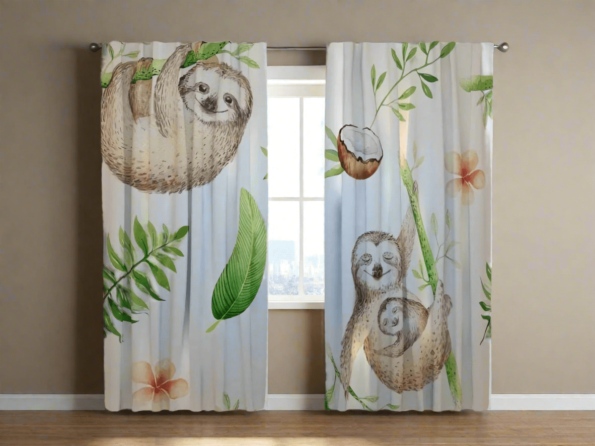 Aizkari ar burvīgu dzīvnieku motīvu ir ideāli piemēroti bērnu istabām Tapetenshop.lv