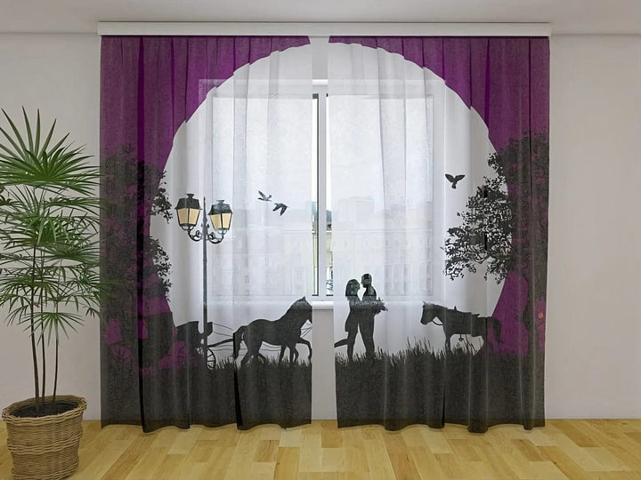 Romantiskie aizkari guļamistabai violetos toņos - skaisti un nedargi Tapetenshop.lv