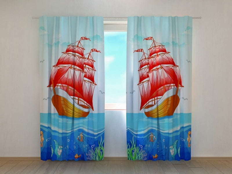 Curtains - Pink sails Tapetenshop.lv