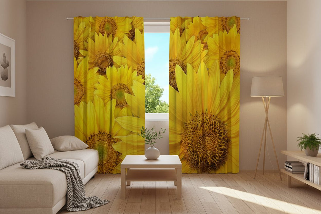 Užuolaidos su gėlėmis – Saulėgrąžos