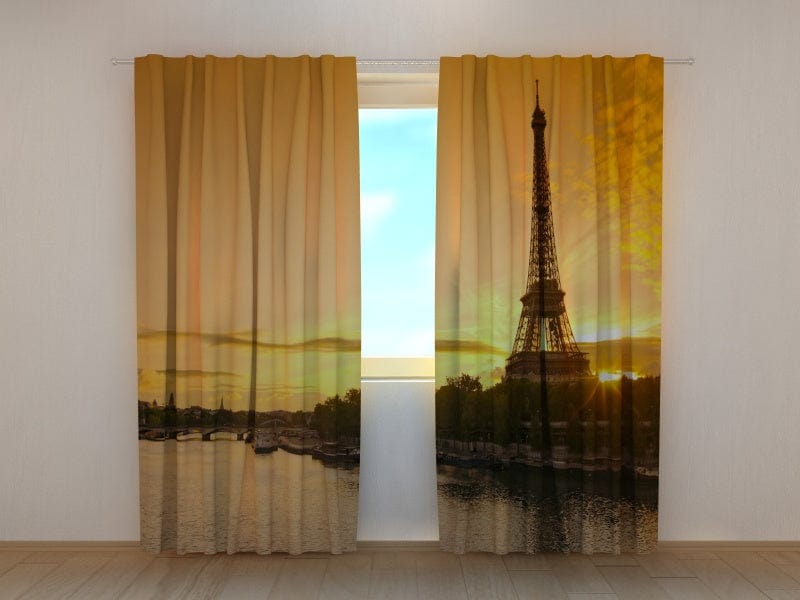 Curtains View of the Eiffel Tower Tapetenshop.lv