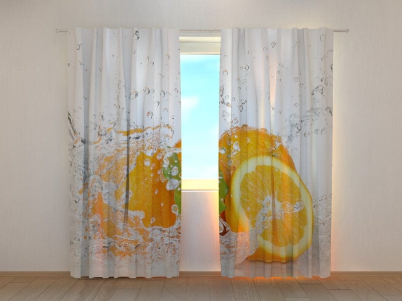 Curtains Juicy orange Tapetenshop.lv
