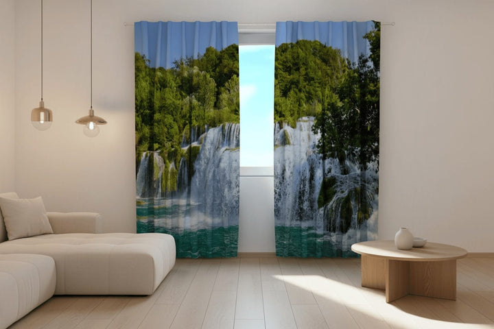 Dienas un nakts aizkari - Tropiskais ūdenskritums Tapetenshop.lv