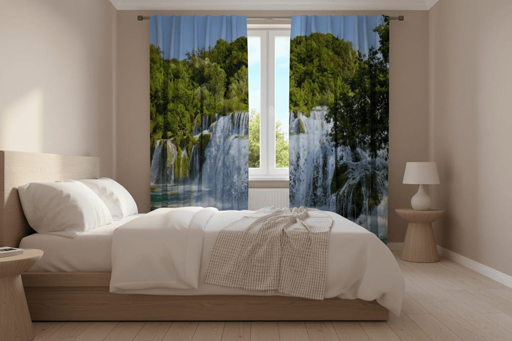 Dienas un nakts aizkari - Tropiskais ūdenskritums Tapetenshop.lv