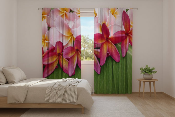 Curtains with flowers - Tropical flowers