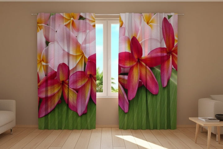 Curtains with flowers - Tropical flowers