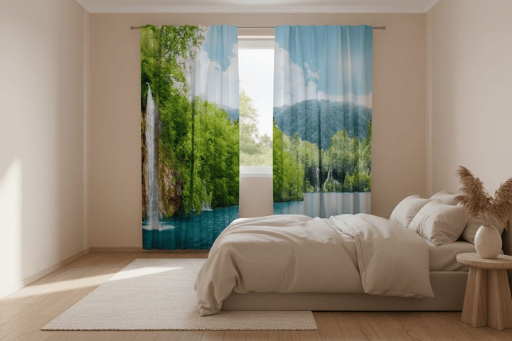 Dienas un nakts aizkari - Ūdenskritumi Tapetenshop.lv