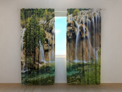 Curtains waterfall Jiuzhaigou Tapetenshop.lv