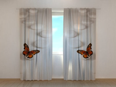 Curtains Zen butterflies Tapetenshop.lv