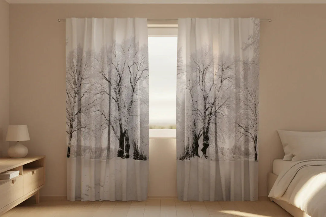 Aizkari ar ziemas ainavu - Ziemas ceļš Tapetenshop.lv