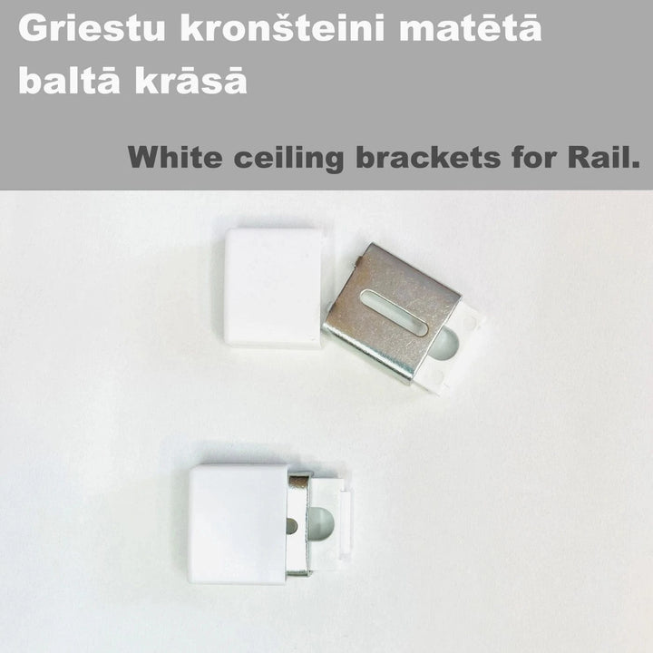 Aizkaru alumīnija karnīze baltā krāsā, pie griestiem (pilns komplekts) Home Trends