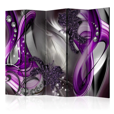 Aizslietnis ar abstrakta rakstu violetos toņos - Sajūtu skaņas II,  95603, 225x172 cm ART