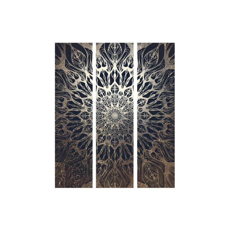 Aizslietnis ar austrumu ornamentu - Zirnekļtīkls (brūns) 135x172 cm ART