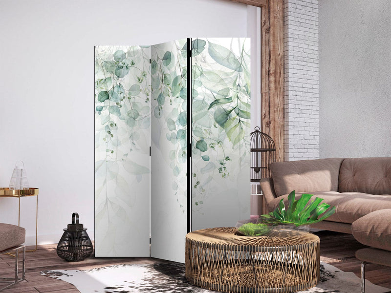 Room divider - with green leaves - Gentle touch of nature, 136156, 135x172 cm ART