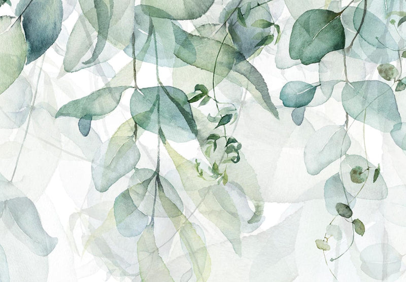 Aizslietnis - ar zaļām lapām - Maigs dabas pieskāriens, 136157, 225x172 cm ART