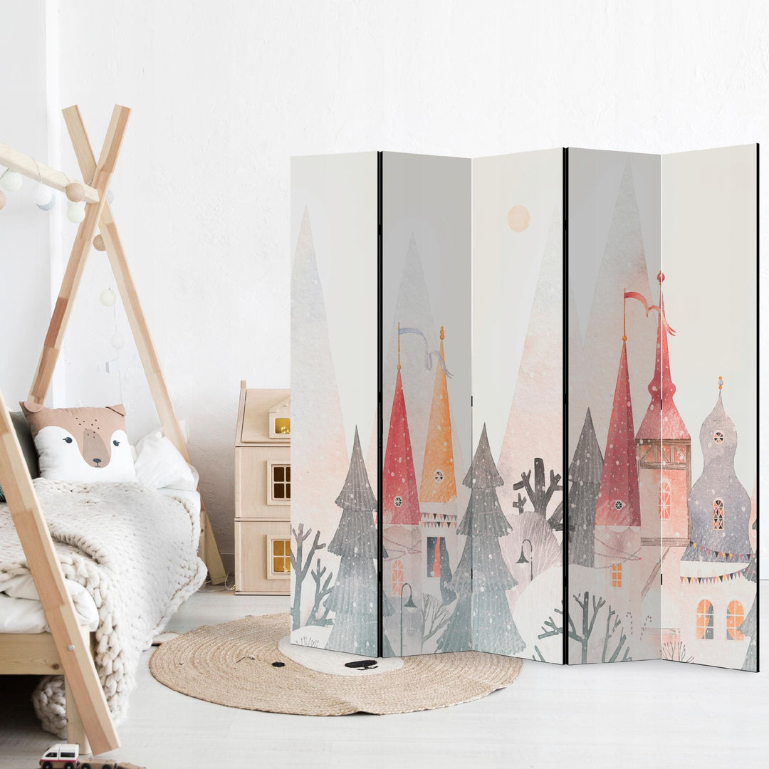 Aizslietnis bērnistabai, vienpusējs, 225x172, Ziemas pasaku pilsēta L-ART