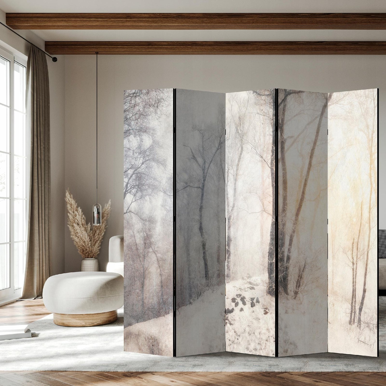 Aizslietnis, divpusējs, 225x172, Miglainais ziemas mežs L-ART