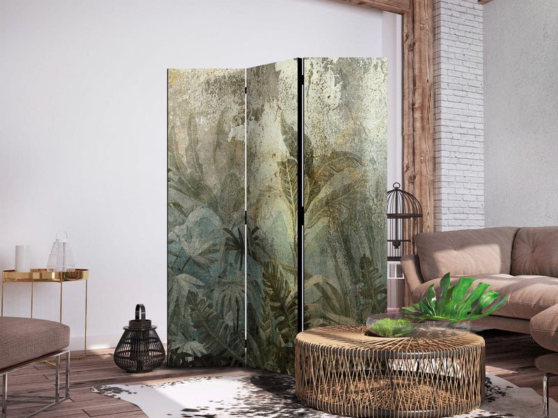 Room divider - Exotic Tropical Forest in Natural Green, 151416, 135x172 cm ART