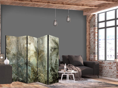 Room divider - Exotic Tropical Forest in Natural Green, 151417, 225x172 cm ART