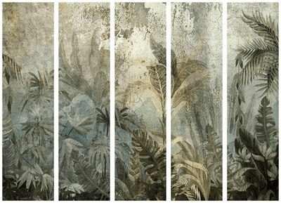 Vahesein, ruumi eraldaja - Eksootiline troopiline mets looduslikus rohelises toonis, 151417, 225x172 cm ART