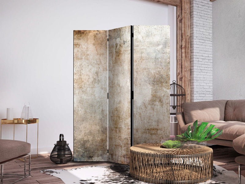 Room divider - Rust Texture - abstraction in pastel brown, 150962, 135x172 cm ART