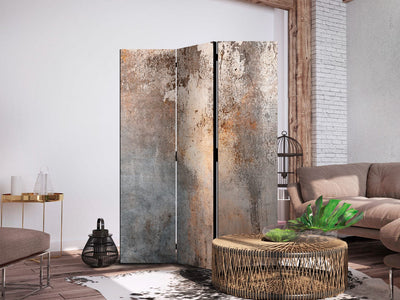 Room divider - Rust texture in sepia and grey, 151409, 135x172 cm ART