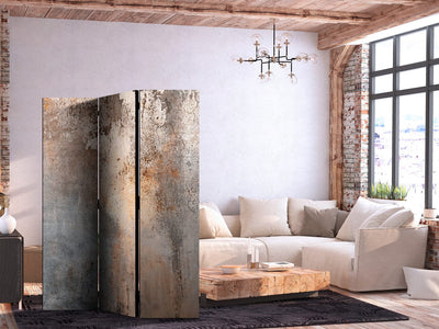 Room divider - Rust texture in sepia and grey, 151409, 135x172 cm ART