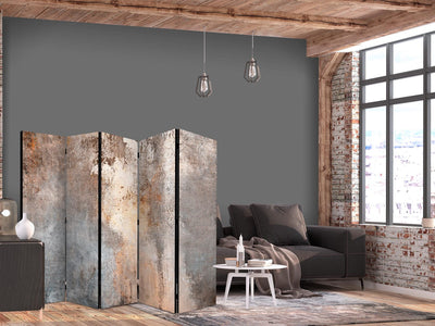 Room divider - Rust texture in sepia and grey, 151410, 225x172 cm ART