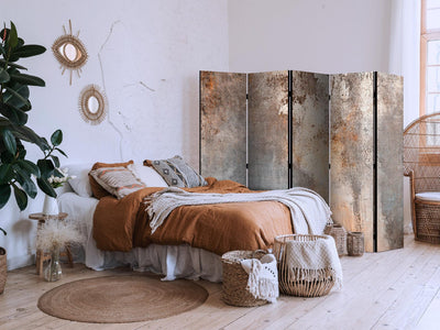 Room divider - Rust texture in sepia and grey, 151410, 225x172 cm ART