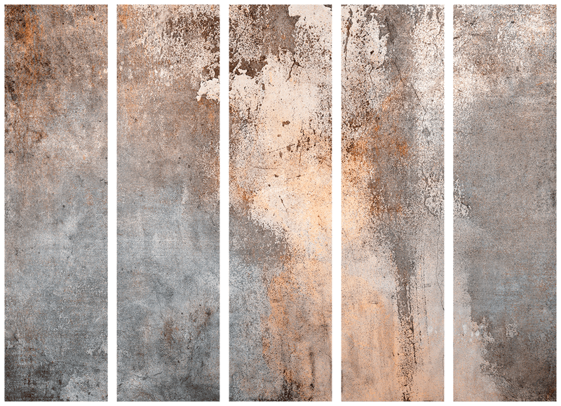 Room divider - Rust texture in sepia and grey, 151410, 225x172 cm ART