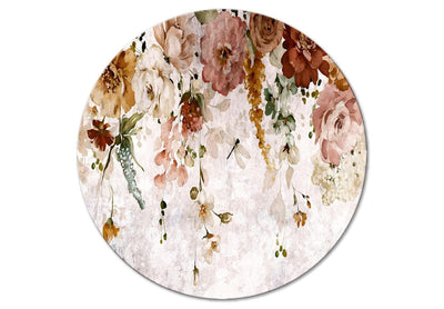 Apaļa kanva (Deluxe) - Akvareļu ziedi, 148853 G-ART