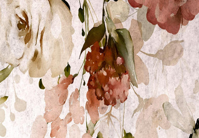 Apaļa kanva (Deluxe) - Akvareļu ziedi, 148853 G-ART