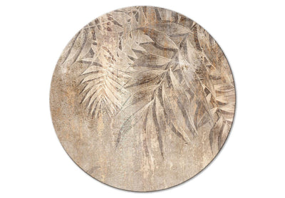 Round canva (Deluxe) - with palm leaves - Palm sketch, 151478 G-ART