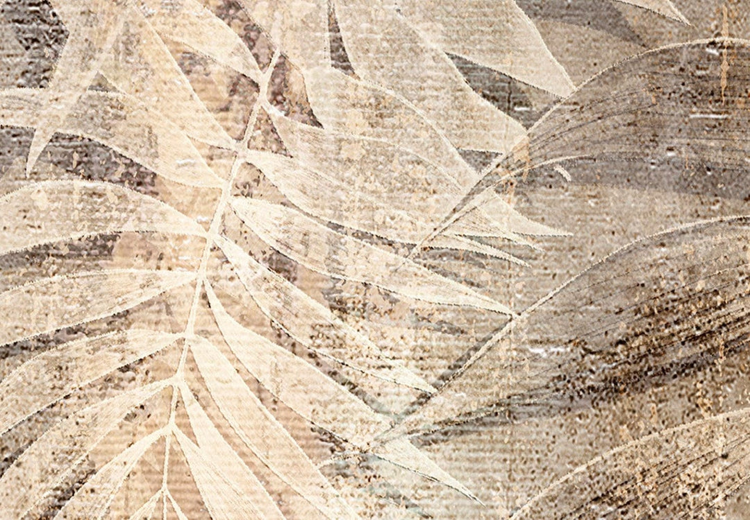 Apaļa formāta glezna ar palmu lapām - Palmu skice, 151478 G-ART