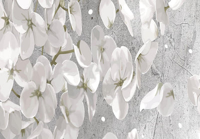 Apaļa kanva (Deluxe) - Baltie ziedi, 148851 G-ART
