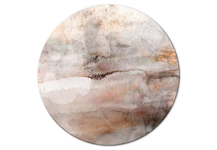 Apaļa glezna (Deluxe) - Bēša abstrakcija - 148688 G-ART