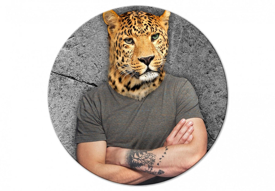 Apaļa glezna (Deluxe) - Cilvēks leopards - 148756 G-ART