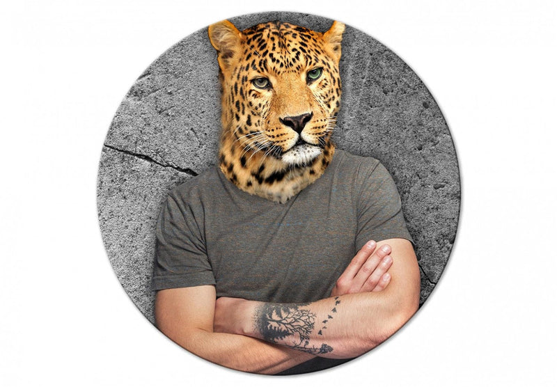 Apaļa kanva (Deluxe) - Cilvēks leopards, 148756 G-ART