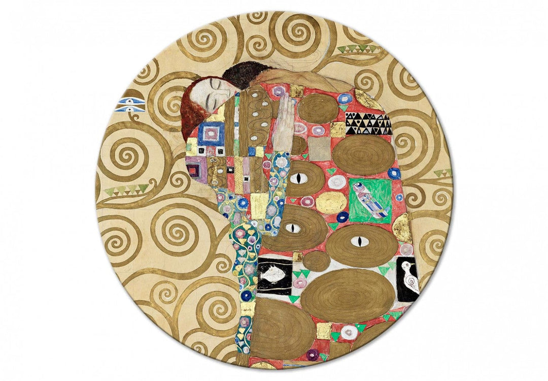 Apaļa glezna (Deluxe) - Gustavs Klimts - Pāris apskāvienā - 148736 G-ART