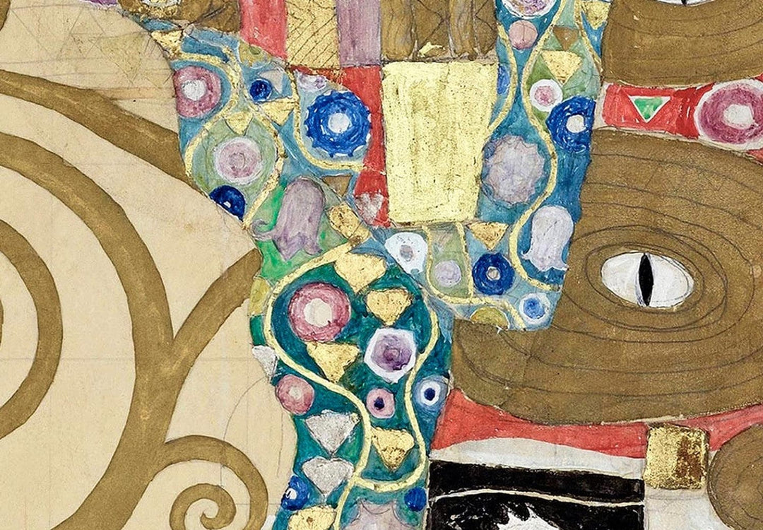 Apaļa glezna (Deluxe) - Gustavs Klimts - Pāris apskāvienā - 148736 G-ART