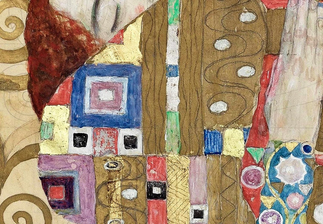 Apaļa glezna (Deluxe) - Gustavs Klimts - Pāris apskāvienā - 148736 G-ART