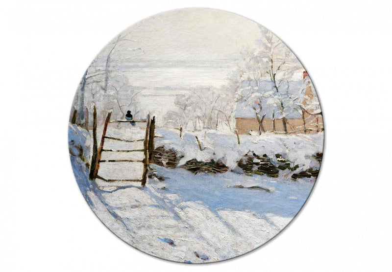 Apaļa kanva (Deluxe) - Kloda Monē ziemas ainava, 148721 G-ART