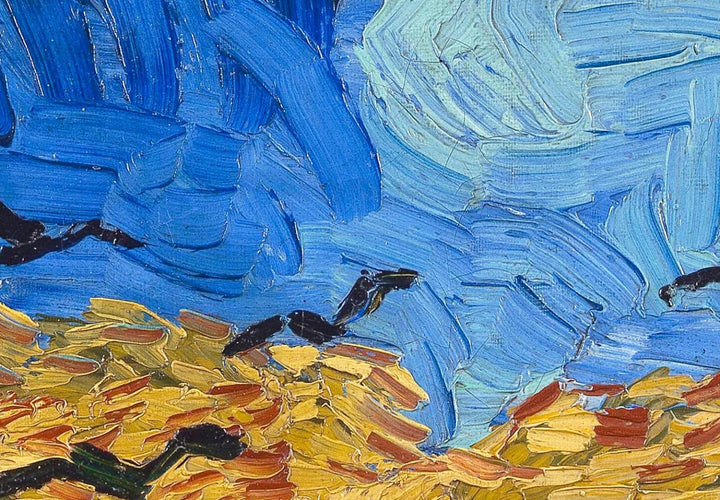 Apaļa glezna - Kviešu lauks ar vārnām, Vinsents van Gogs - 148745 G-ART
