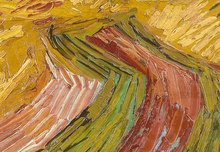 Apaļa glezna - Kviešu lauks ar vārnām, Vinsents van Gogs - 148745 G-ART