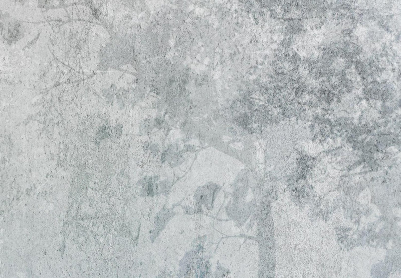 Apaļa Glezna (Deluxe) - Maigi pelēcīgi zils mežs miglainā rītā, 148681 Tapetenshop.lv