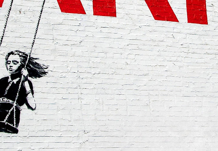 Apaļa glezna (Banksy) - Siena ar uzrakstu Autostāvvieta - 148628 G-ART